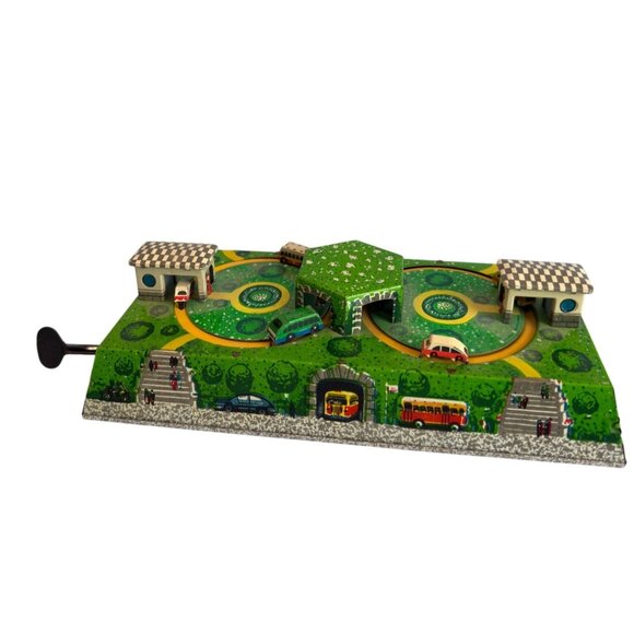 Abtotpacca Windup Tin Mechanical Toy Green USSR Lithograph 1950s - Picture 2 of 9